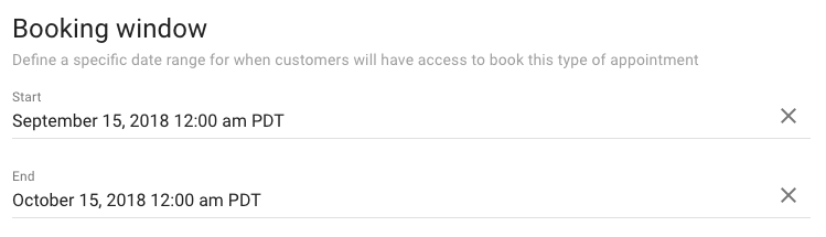 The booking window will only be open from September 15 to October 15, 2018