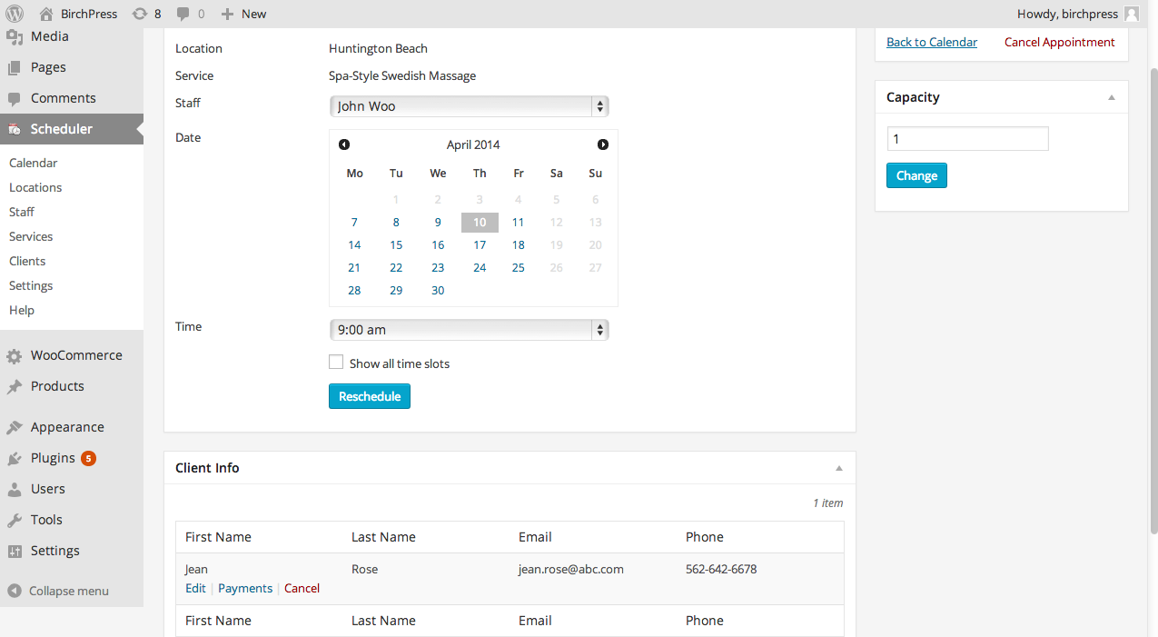 Best Appointment Scheduling Plugins: BirchPress