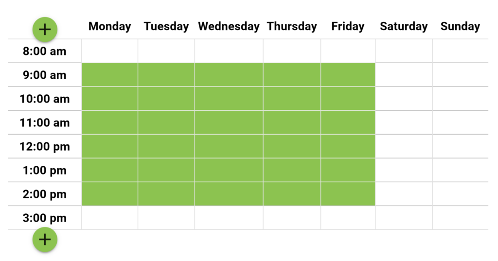 Set Availability under the Availability Tab from the Appointment Type Settings!