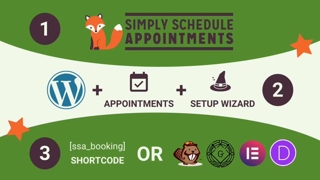 Add a demo booking form to your website with the SSA shortcode, appointment block, or widget