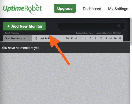 Add a New Monitor in the Uptime Robot Tool