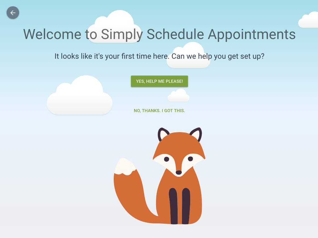 Simply Schedule Appointments Onboarding Screenshot