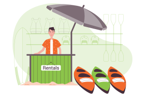 Beach Rentals Illustration