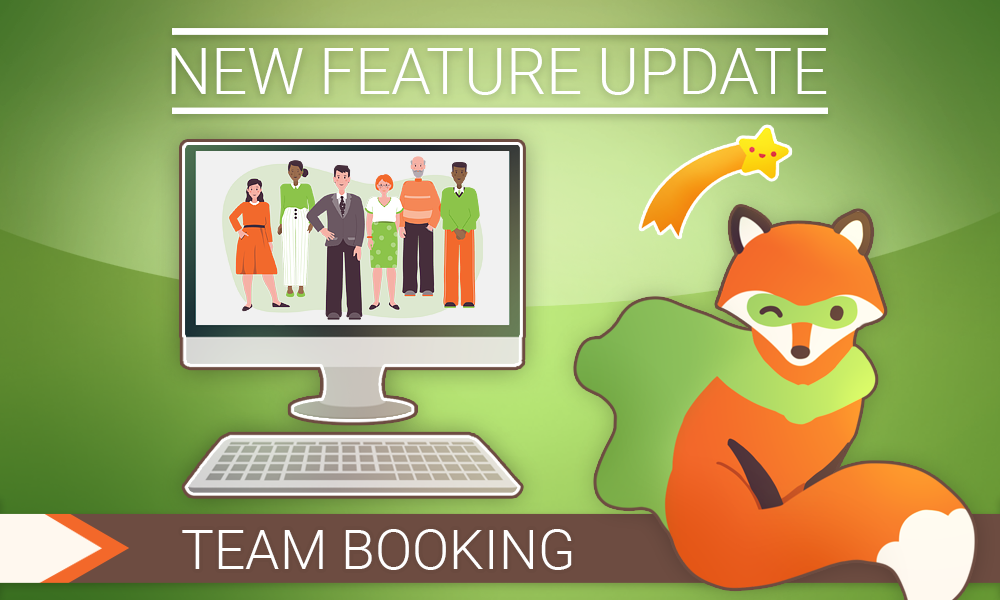 the featured image for the team booking feature update post