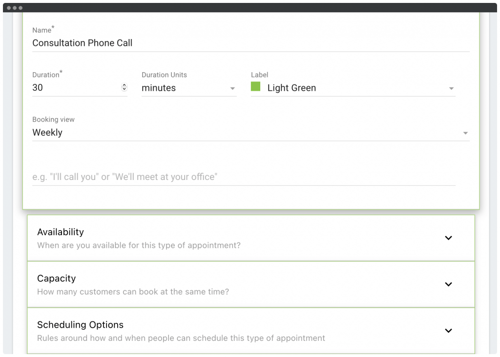 Setting up a new appointment type in Simply Schedule Appointments.