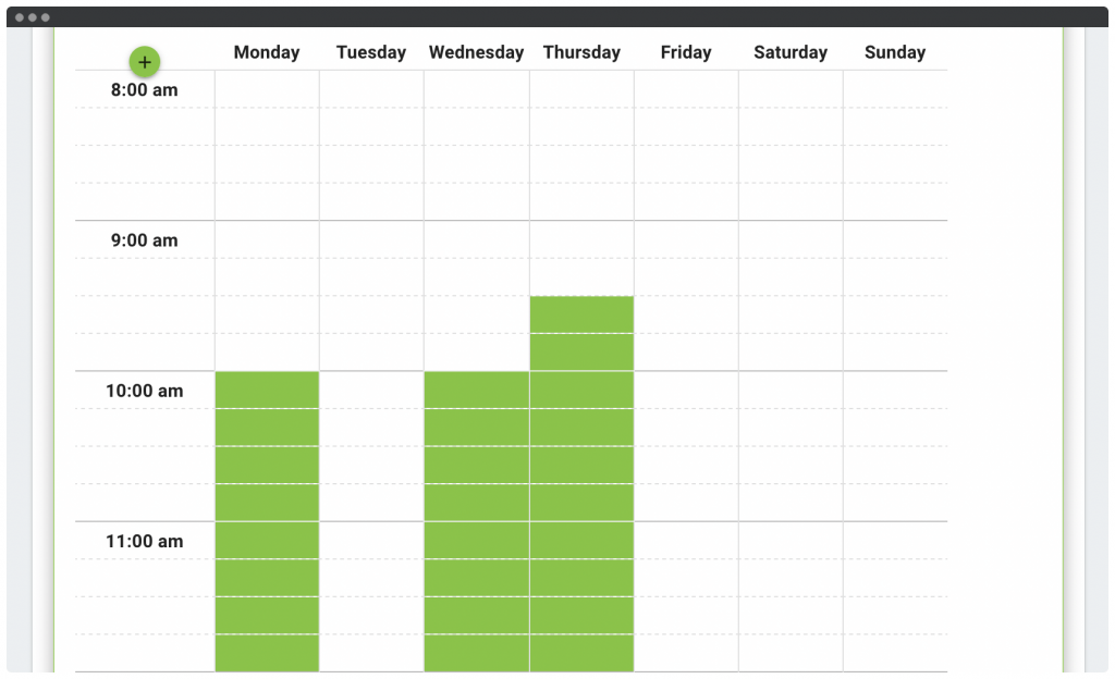 Setting booking times in Simply Schedule Appointments.