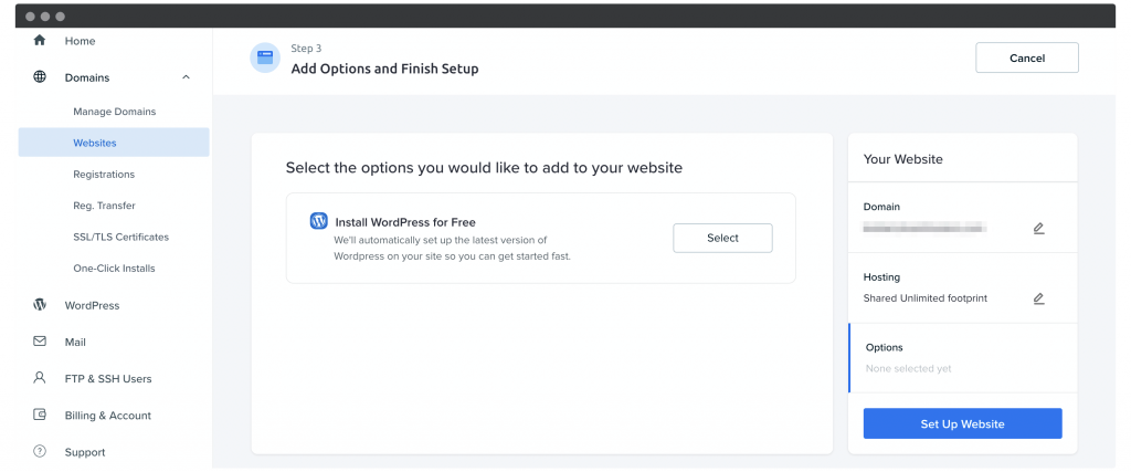 DreamHost's setup installer.