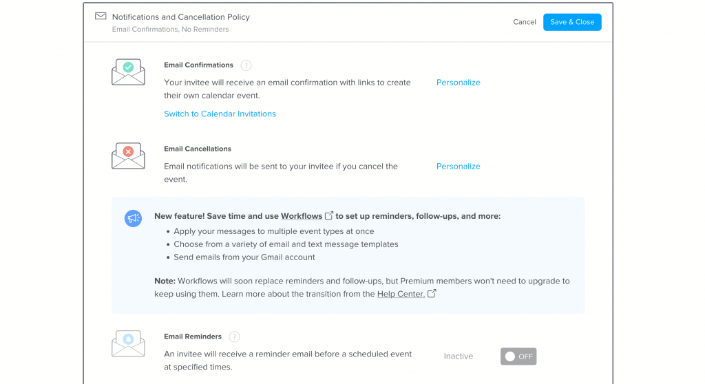 New Features on Confirmation Emails: Outlook Calendar