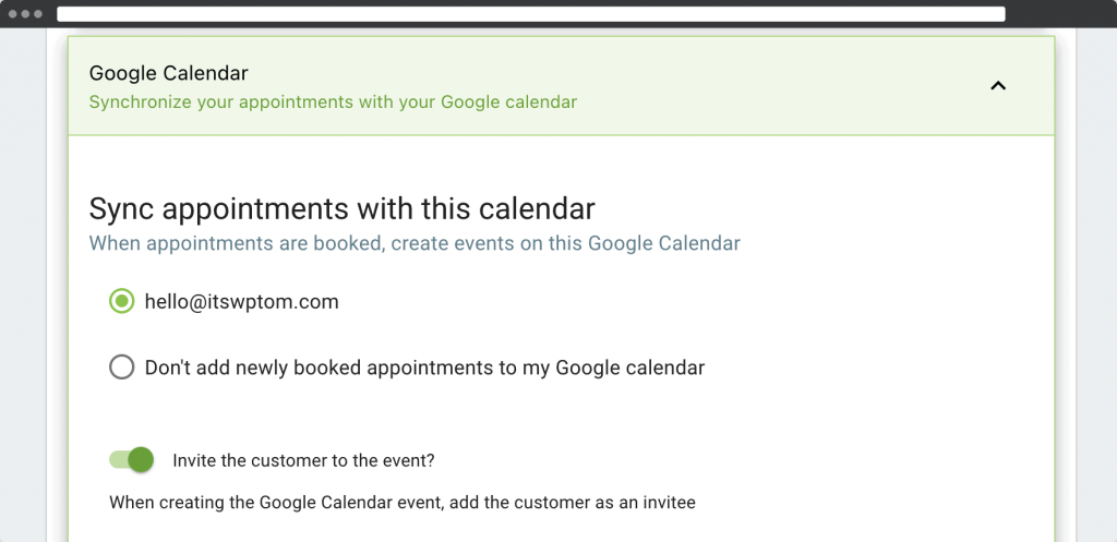 Syncing a Google Calendar in Simply Schedule Appointments.