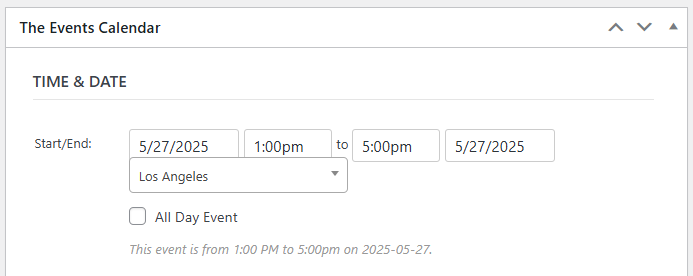 Choosing the date and time for the event.
