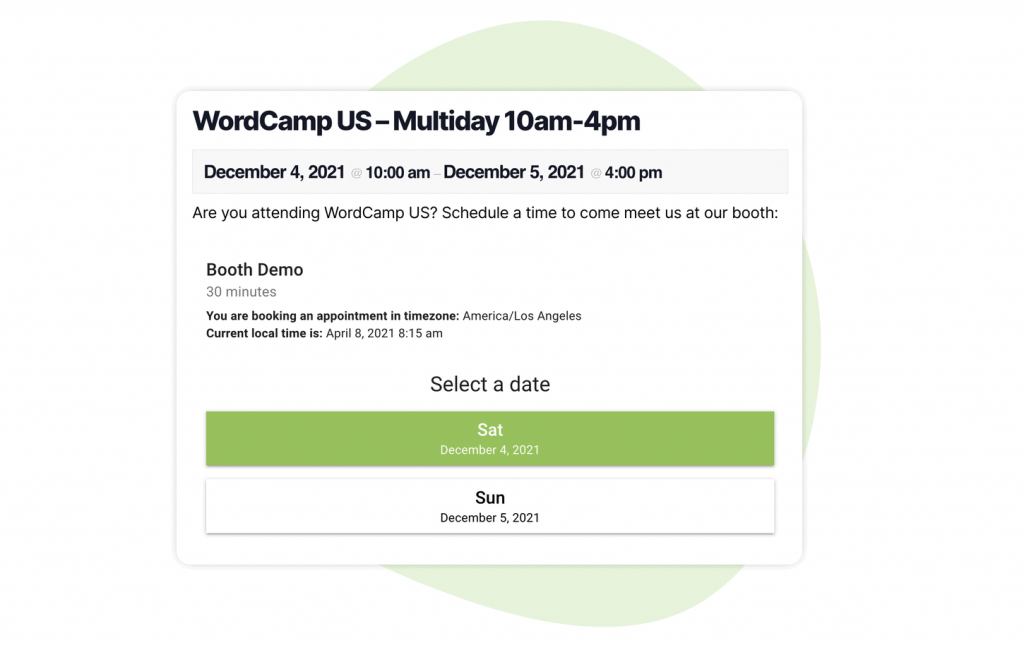 The Events Calendar integration in Simply Schedule Appointments.