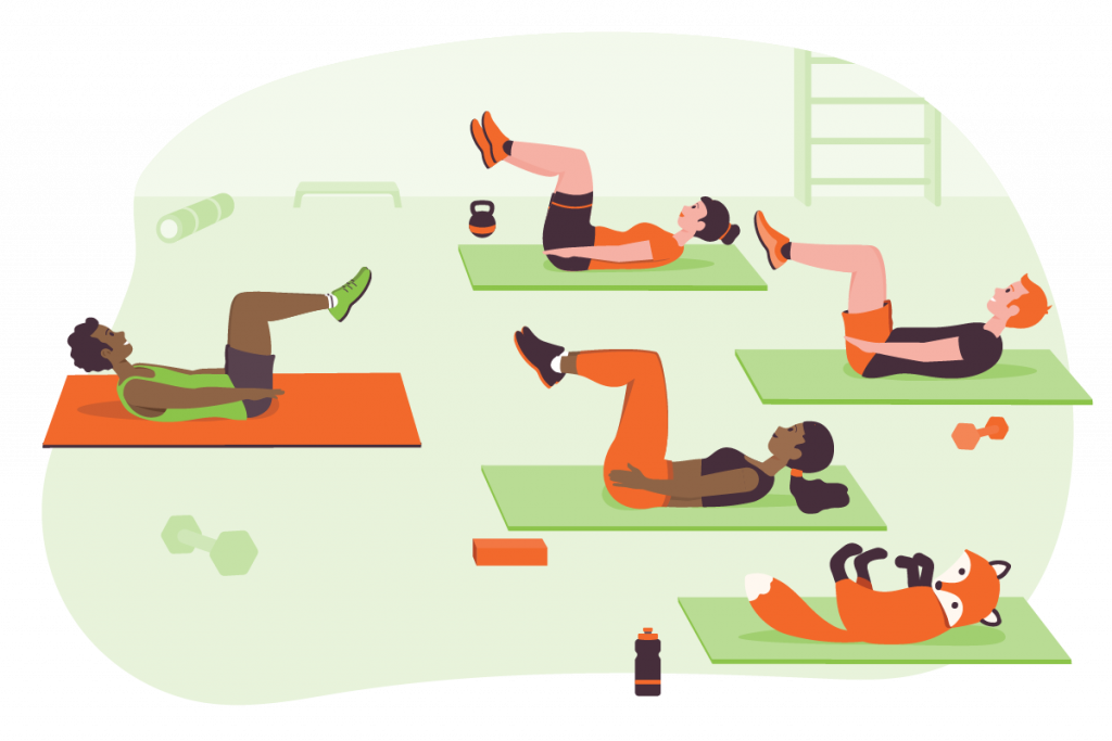use case- personal trainers, yoga illustration