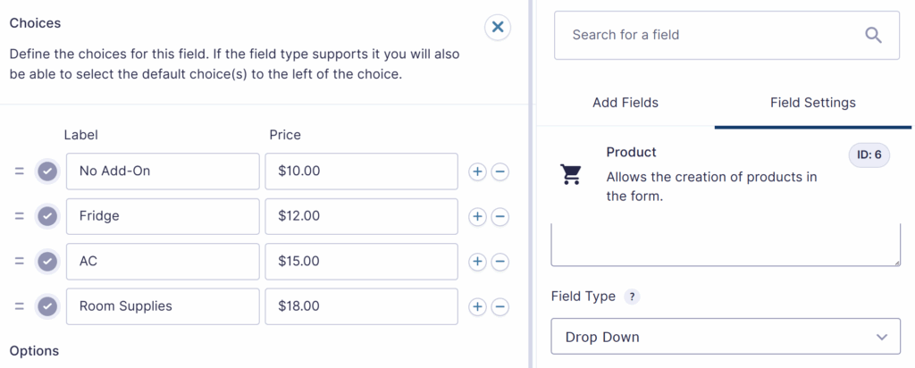 The Add-On pricing!