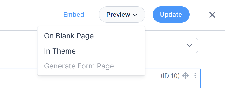 The screenshot displays how to setup the preview mode