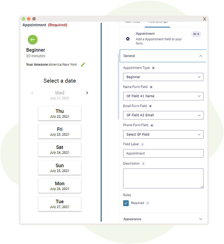 Appointment Field displaying only Beginner Appointment Type