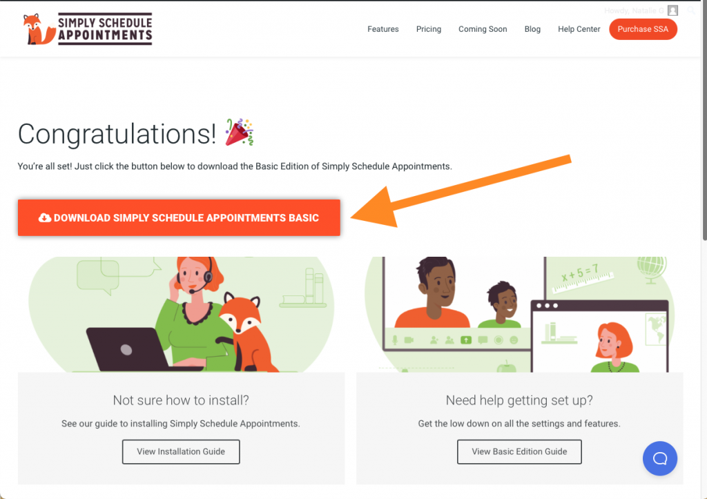 Download Simply Schedule Appointments Basic to install the free edition.