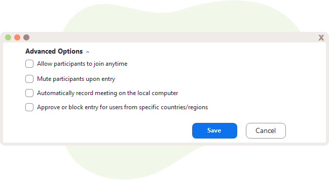 Advanced Options in Zoom