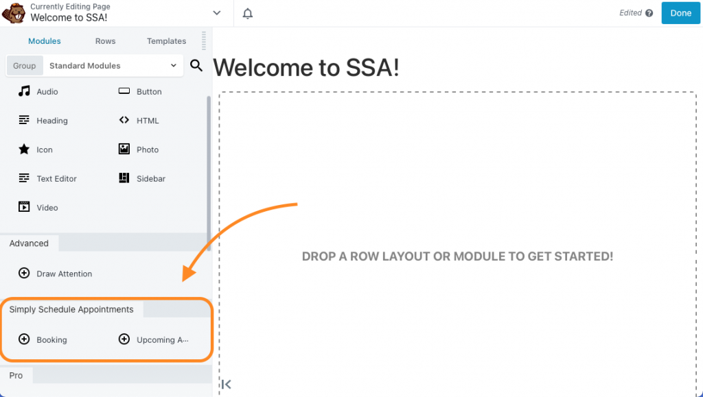 Screenshot depicting where to locate the SSA module