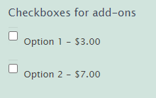 Screenshot depicting Checkbox fields