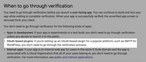 Screenshot depicting that the app doesn't require verification.