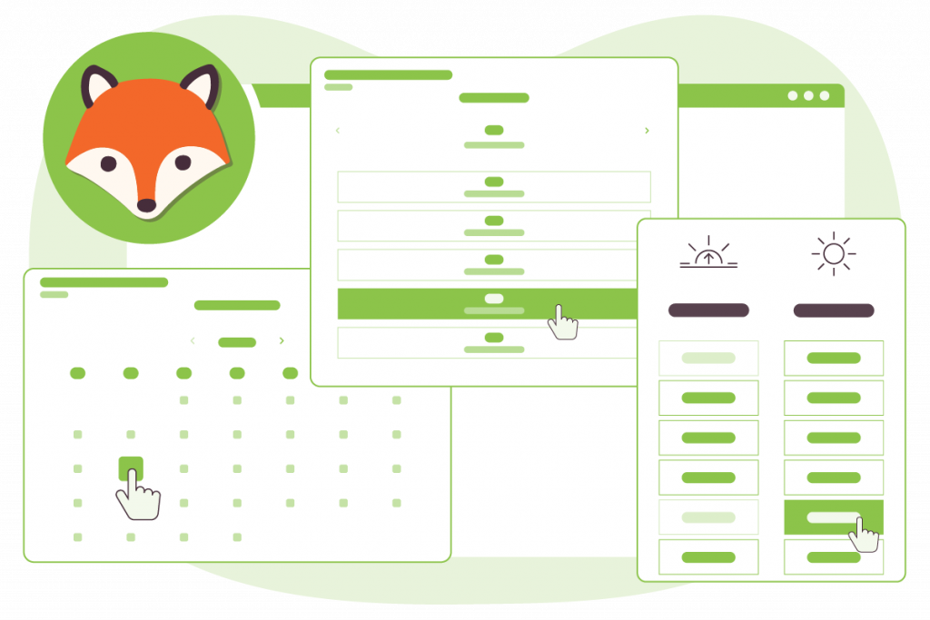 Visual representation of a booking calendar creation in Simply Schedule Appointments