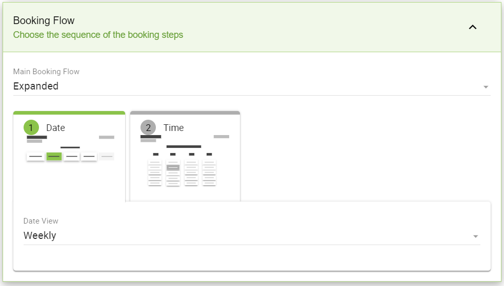 Booking flow tab within the appointment type settings 
