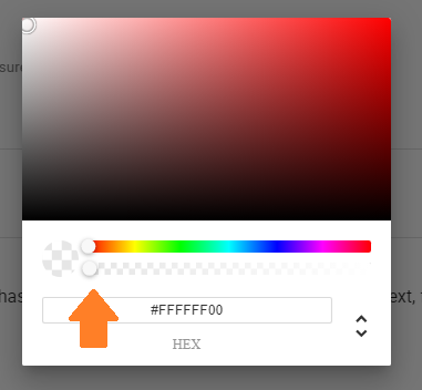 Showing that the option only appears if you drag the opacity slider to 0.