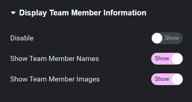 Displaying the Team Member Name and Images in the Upcoming Appointments module.