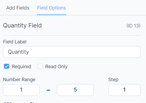 Quantity Field with a number range added.