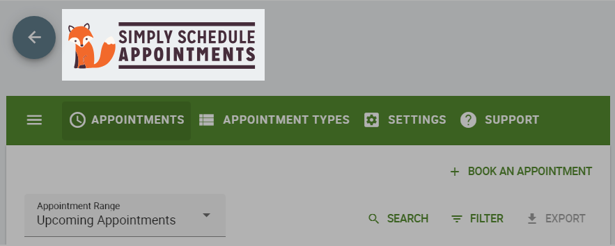 Simply Schedfule Appointments logo highlighted.