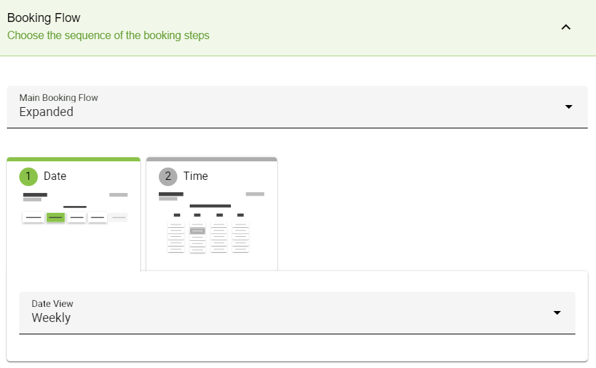 Booking Flow in Appointment Type settings.